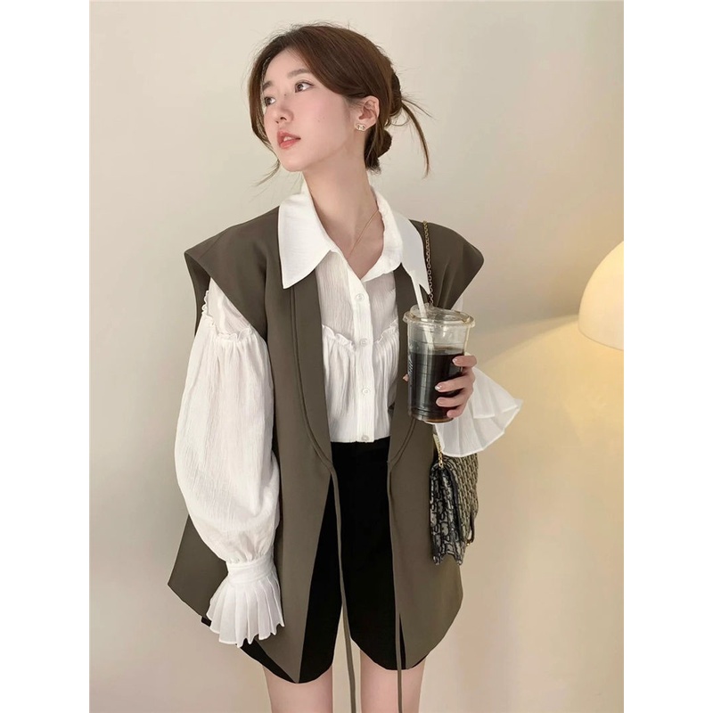 Áo Không Tay Dáng Rộng Phong Cách Thời Trang Hàn Quốc Dành Cho Nữ
