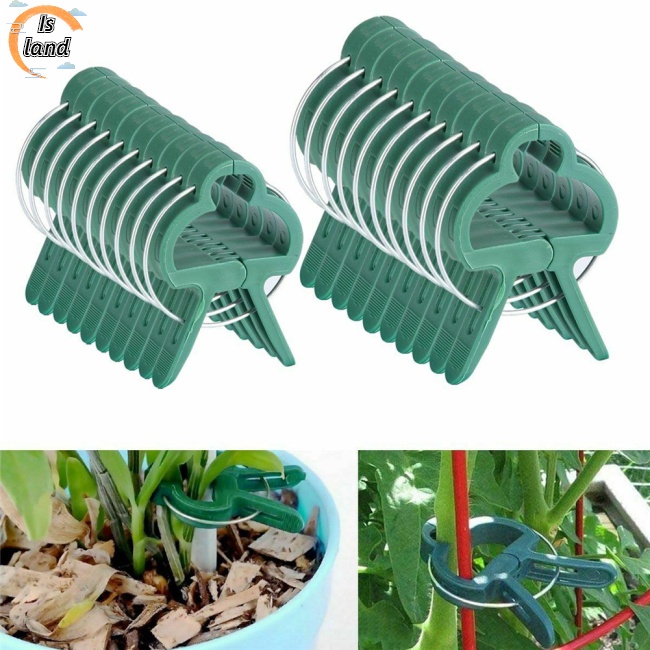 [IS] Set 20 Kẹp Trồng Cây Chống Thời Tiết Không Gỉ Có Thể Tái Sử Dụng Cho Cà Rốt Dưa Leo