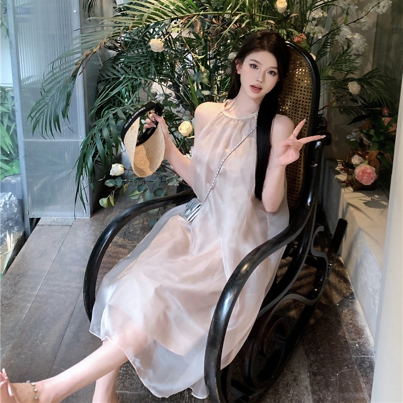 Đầm Dự Tiệc Cổ Tròn Dáng Rộng Thiết Kế Sang Trọng Cho Nữ