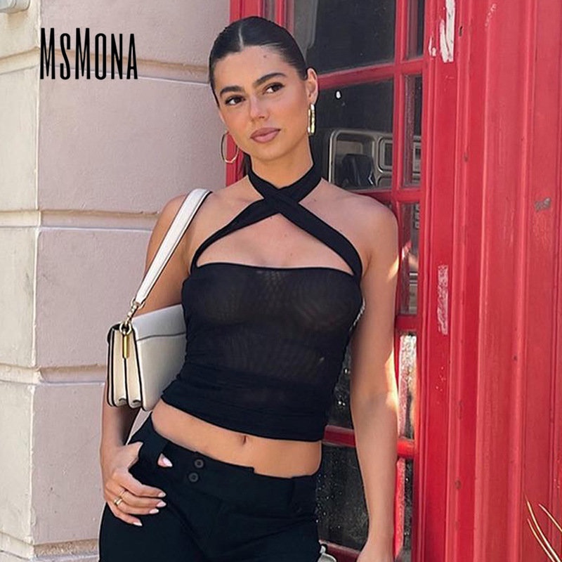 Áo Tank Top Hai Dây Màu Trơn Thời Trang 2023 Quyến Rũ Cho Nữ