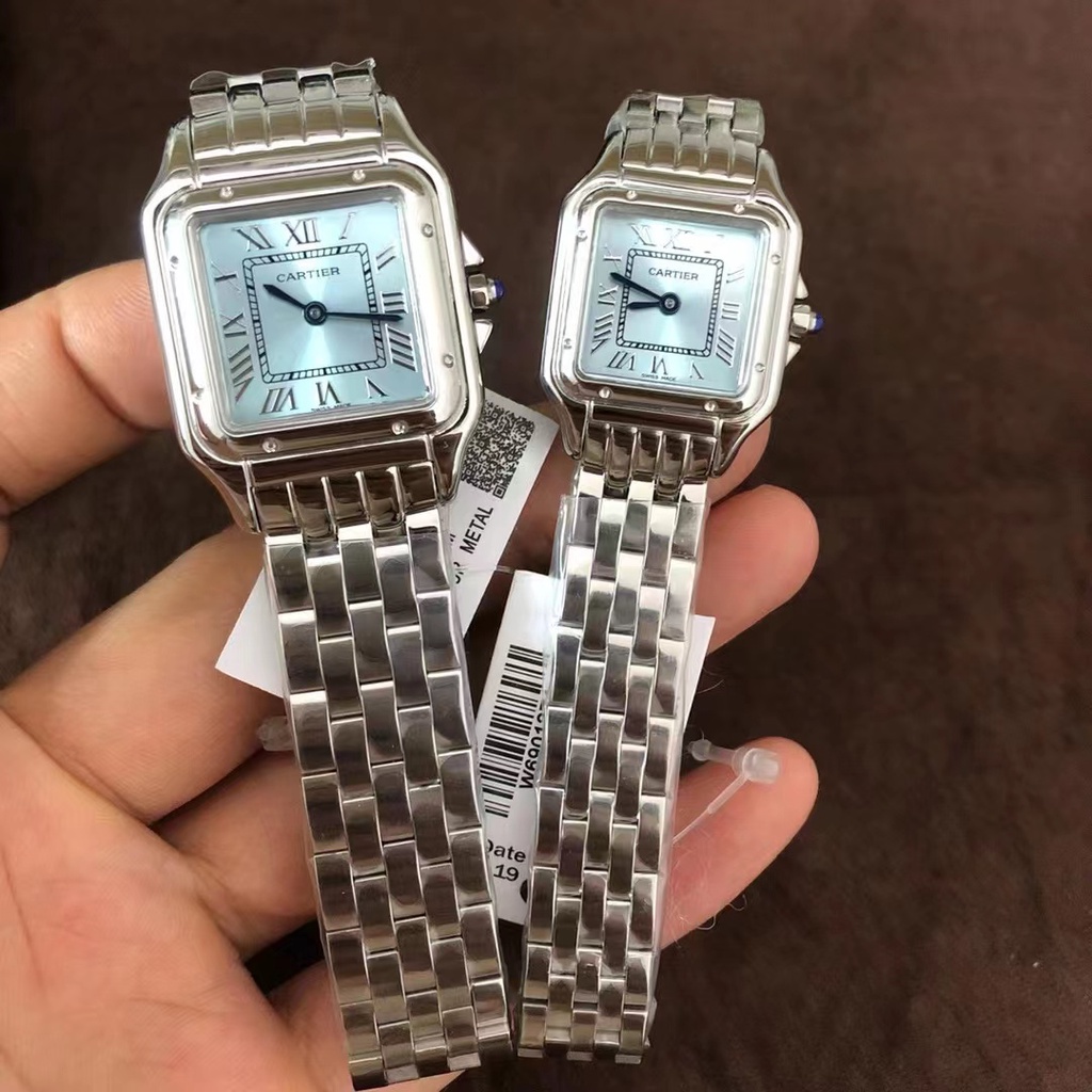 Đồng Hồ quartz Nữ Mặt Vuông Bằng Thép Không Gỉ 22mm