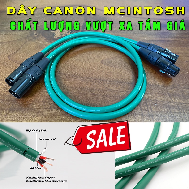 [Rẻ vô địch] Dây Canon/XRL Mcintosh - Mạ Bạc