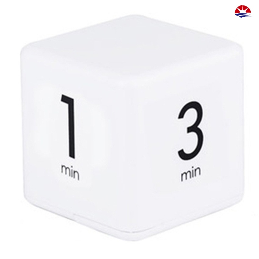 Đồng Hồ Hẹn Giờ Hình Khối Lập Phương Màu Trắng Dùng Trong Nhà Bếp