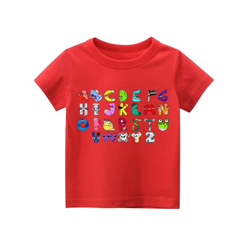 Áo thun trẻ em ALPHABET LORE 2, 8 màu áo, đầy đủ size có big size, MÀU KHÁC NHẮN TIN SHOP