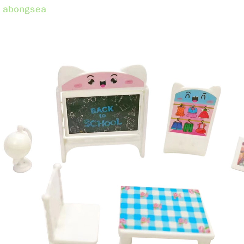 Set 8 Mô Hình Nội Thất Mini Tỉ Lệ 1 / 6 Cho Nhà Búp Bê 16cm