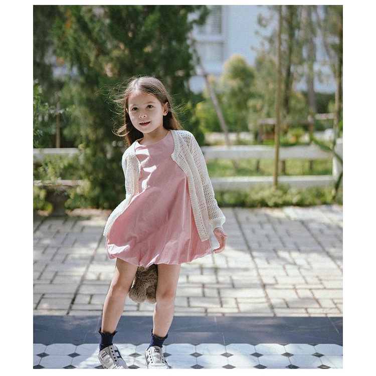 Đầm Công Chúa Sát Nách Dáng Ngắn Kiểu Hàn Quốc Dễ Thương Cho Bé Gái