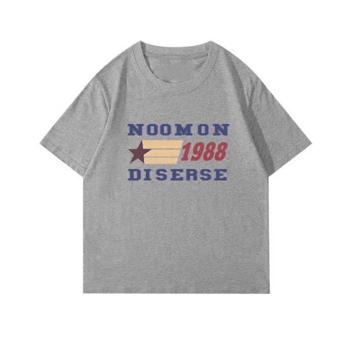 Áo Thun 100% Cotton Tay Ngắn Cổ Tròn In Họa Tiết Phong Cách Hàn Quốc Cho Nữ