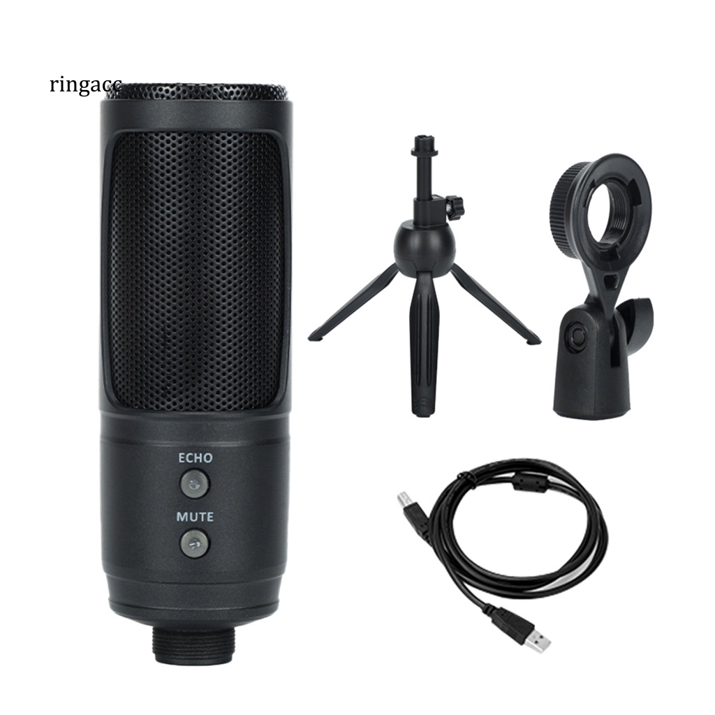 Micro RGA Có Dây Cầm Tay Chống Mất Màu Đen Kèm Giá Đỡ Cho Chơi Game