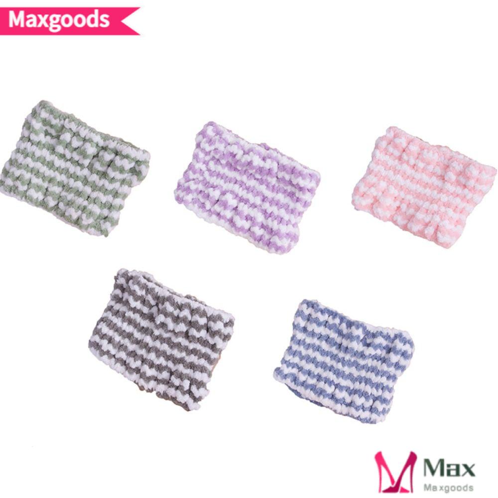 Băng Đô Rửa Mặt Bằng Sợi Microfiber Họa Tiết Kẻ Sọc Cho Nữ