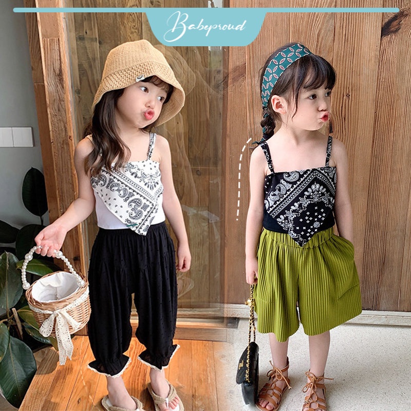 Áo yếm hai dây BABEPROUD phong cách dân tộc cổ điển độc đáo cho bé nhỏ 1-6 tuổi