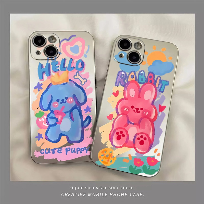 Ốp Điện Thoại Silicon TPU Mềm Mạ Điện Hình Thú Dễ Thương Chống Sốc Cho IPhone 14 13 12 11 Pro XS Max XR X 8 + 7 6S Plus