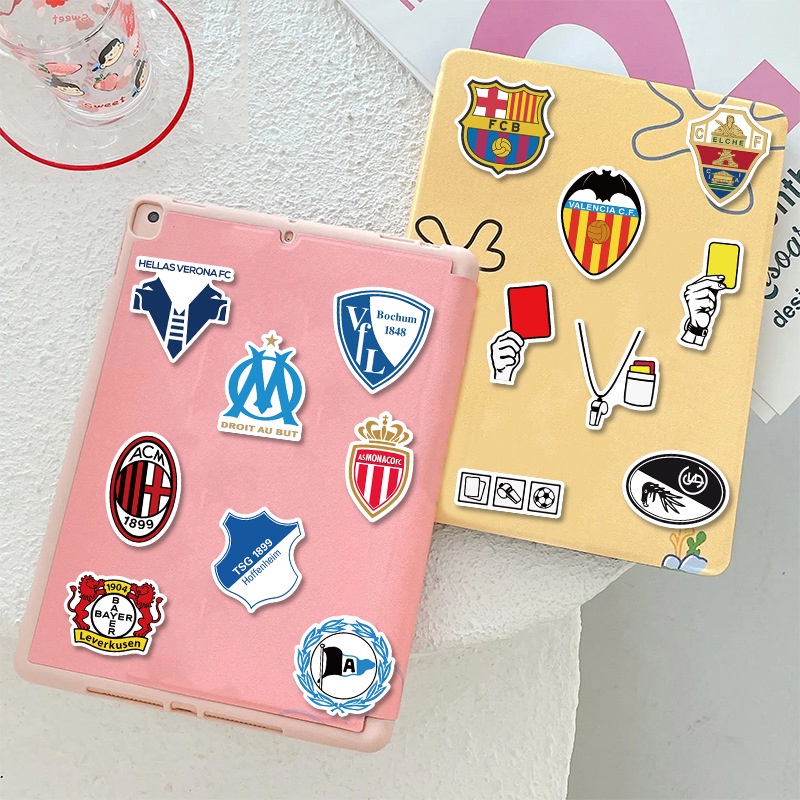 J· Hình Dán Chống Nước Football Team Emblem Thể Thao Mũ Bảo Hiểm Máy Tính Xách Tay Hành Lý Dán Thiết Lập, 50 tờ