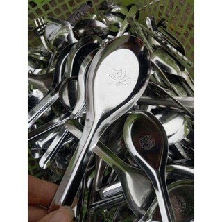Thìa hoa sen inox 304 loại đẹp dày dặn inox 304 siêu rẻ