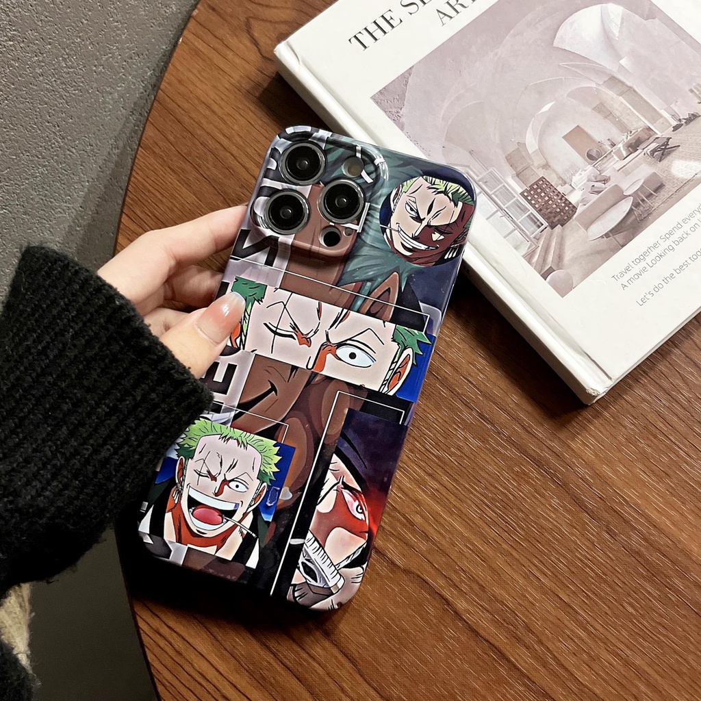 Ốp Điện Thoại Nhựa PC Cứng Chống Sốc Hình One Piece Luffy Zoro Cho iPhone 14 13 12 11 Pro Max