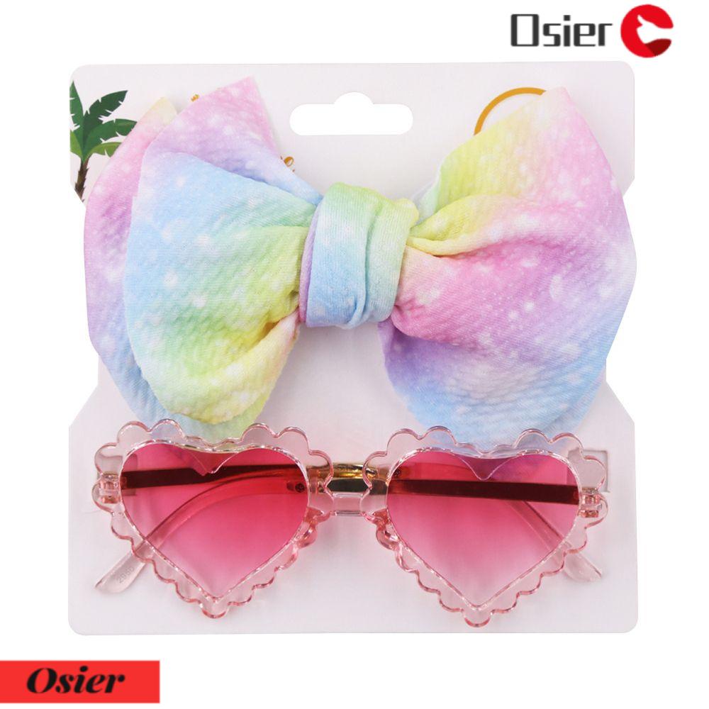 Set 2 Món Kính Mát Hình Trái Tim / Nơ Cho Bé Gái 1 Tuổi