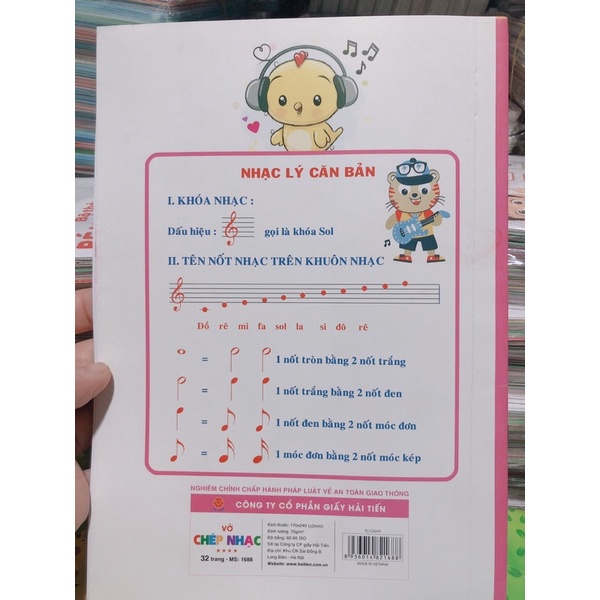 1 Quyển Vở Chép Nhạc Hải Tiến _vpp