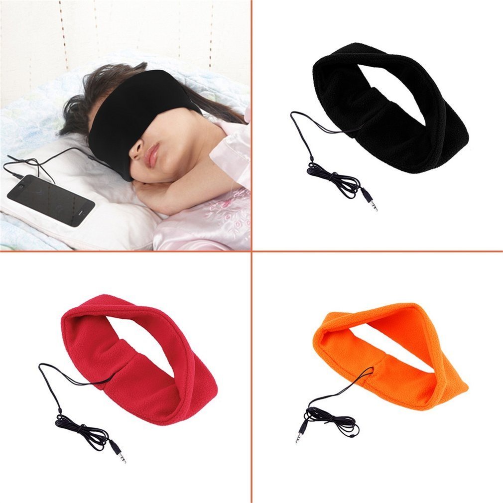 2015 Newest Soft Sleeping Headphone Sports Mask Headband Headset For Cell Phone Red Color Sound Insulation [Q/4]