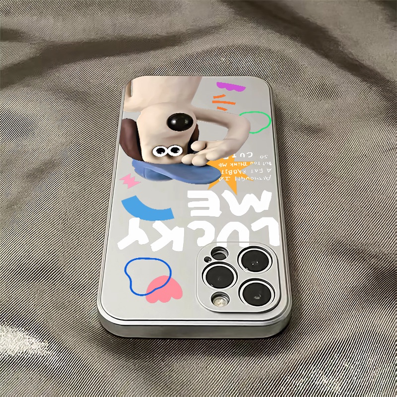 Ốp Điện Thoại TPU Silicone Mềm Mạ Điện Chống Sốc In Hình Chú Cún Cho IPhone 14 13 12 11 Pro XS Max XR X 8 + 7 6S Plus