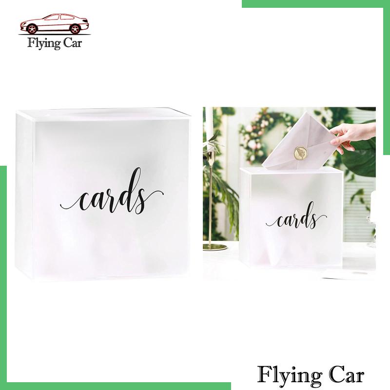 Hộp Đựng Tiền / Thẻ Bằng Acrylic Trong Suốt Cỡ Lớn Lzdjfmy2 Tiện Dụng Cho Tiệc Cưới