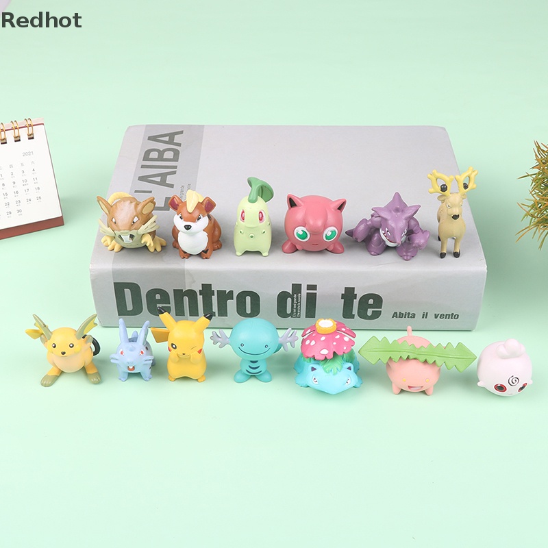 &lt; Redhot &gt; Bộ 13 Mô Hình Nhân Vật Hoạt Hình Charmander Jigglypuff