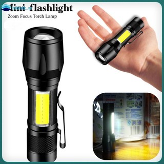 Đèn pin nhựa Tích hợp Pin Zoom Đèn pin LED nhỏ Đèn pin 2000 Lumen Có thể điều chỉnh Đèn pin Waterpro của LED