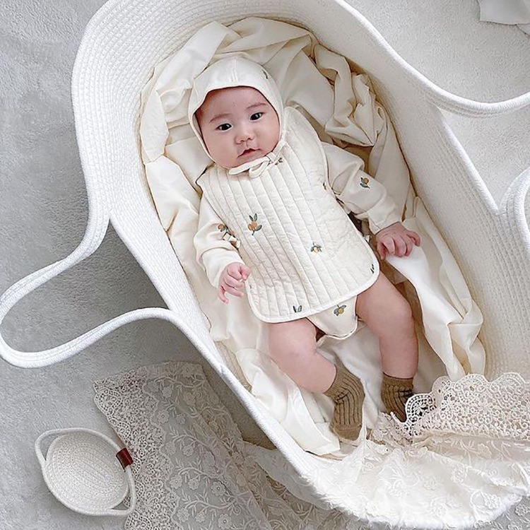 Giỏ Đựng Đồ Em Bé Bằng Dây Cotton Bện Gấp Gọn Được Phong Cách Mới