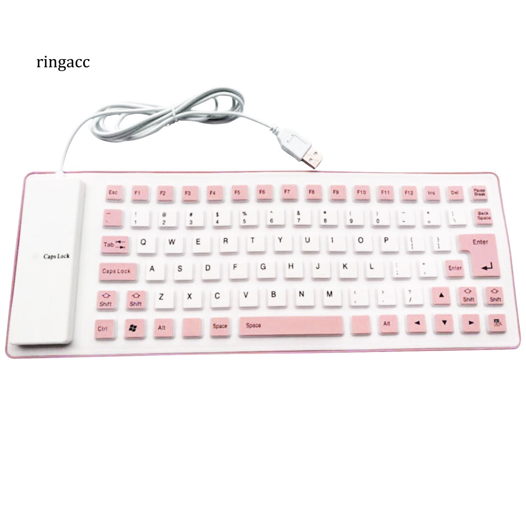 Bàn Phím Silicone Cuộn Lên Dây Linh Hoạt Chống Nước Nhỏ Gọn Cho Laptop