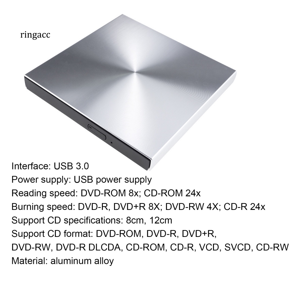 Ổ Đĩa Ngoài USB 3.0 Chống Ồn Bằng Hợp Kim Nhôm Cho Máy Tính