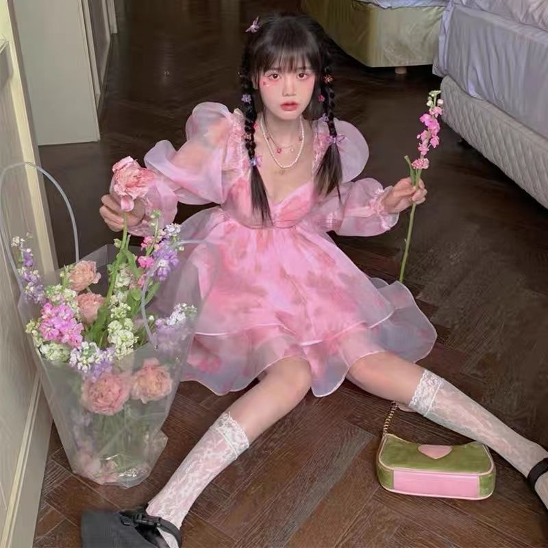 CheeseBunny Đầm babydoll xoè công chúa pháp cao cấp, chất liệu organza, sang chảnh
