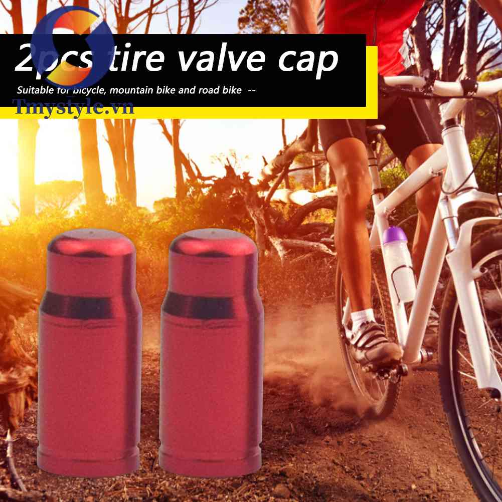 2 Nắp Van Xe Đạp Bằng Hợp Kim Nhôm