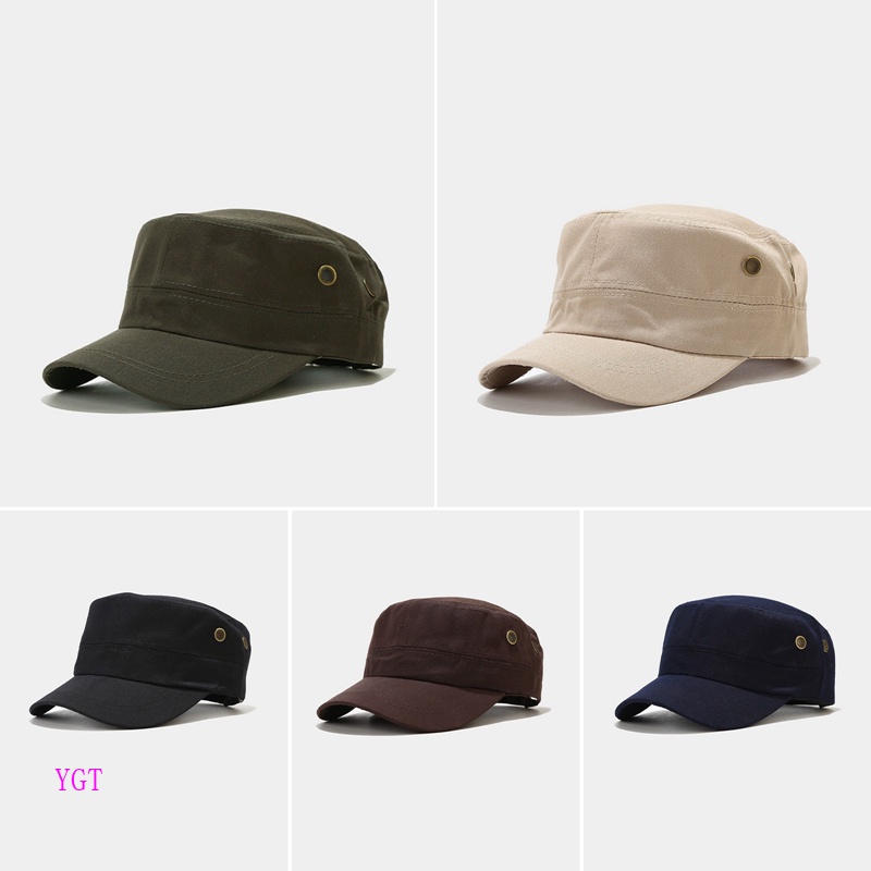 Ygt Mũ Tai Bèo Cotton Chống Nắng Mùa Hè Có Thể Điều Chỉnh Kích Thước Phong Cách Quân Đội Thời Trang Cho Nam Và Nữ