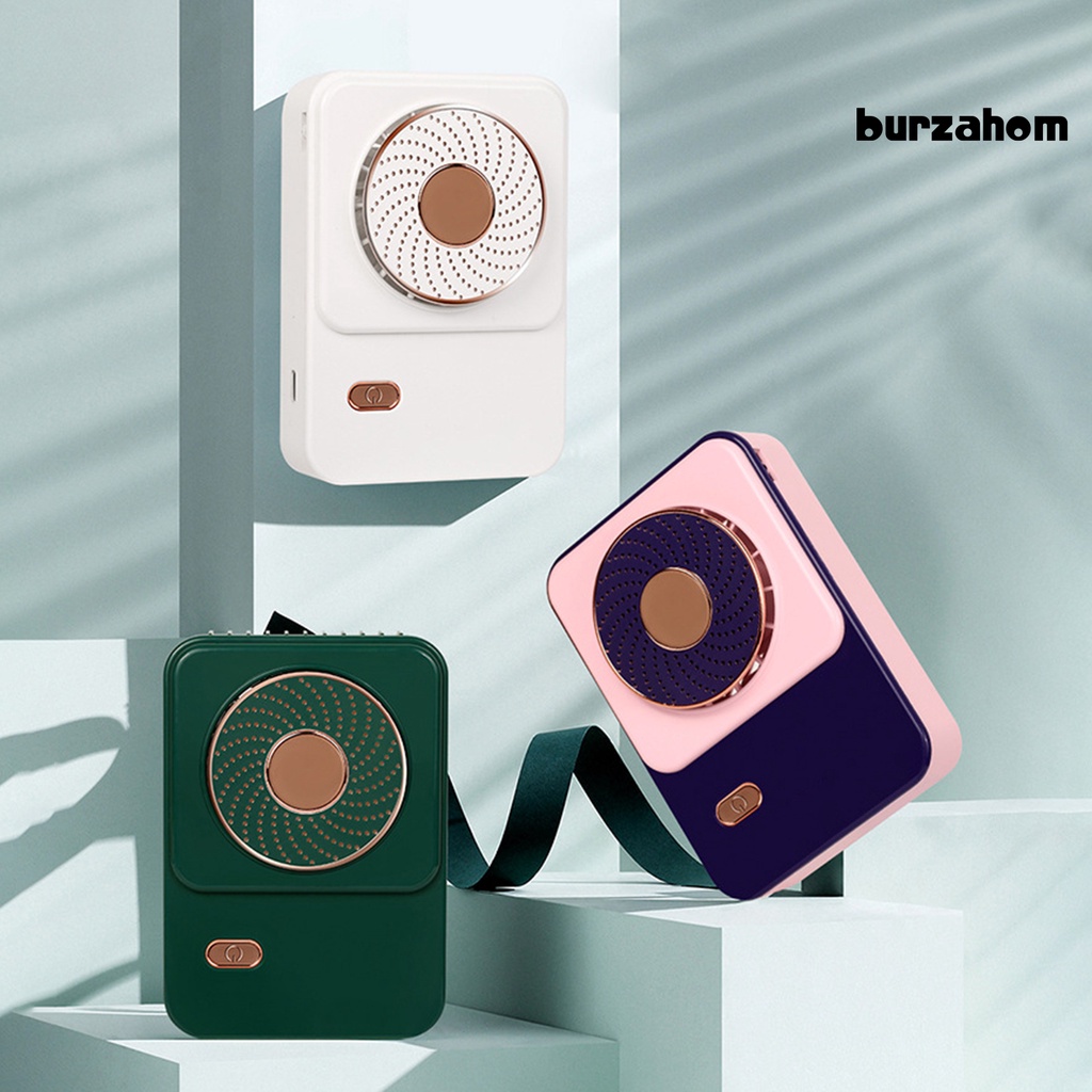 Quạt Mini 3 Tốc Độ Gió Sạc USB Có Dây Đeo Cổ Tiện Lợi Dành Cho Gia Đình