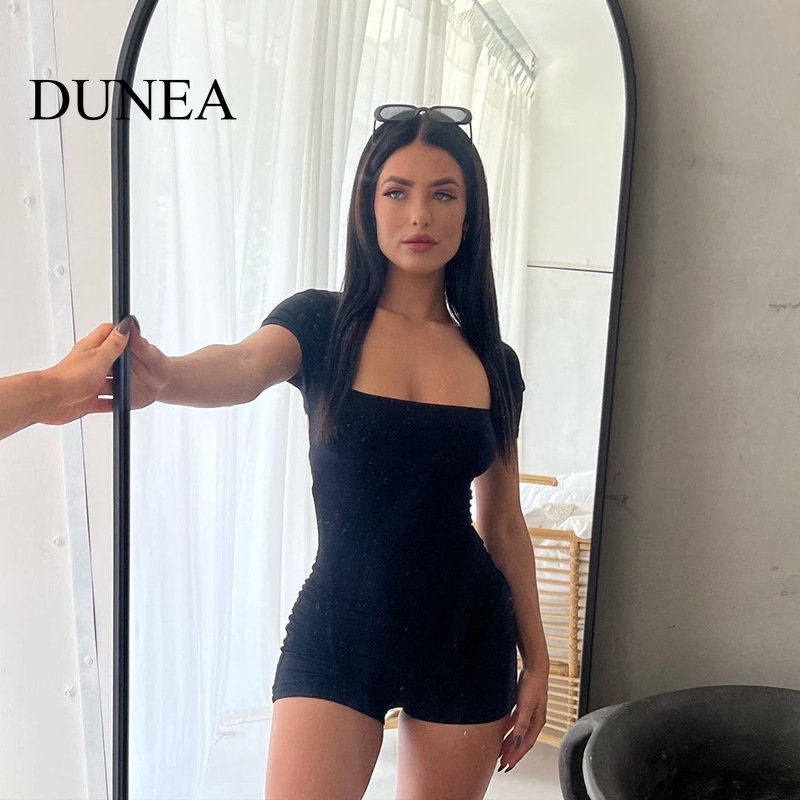 DUNEA Jumpsuit Cổ Vuông Hở Lưng Màu Sắc Trơn Quyến Rũ Cho Nữ | BigBuy360 - bigbuy360.vn