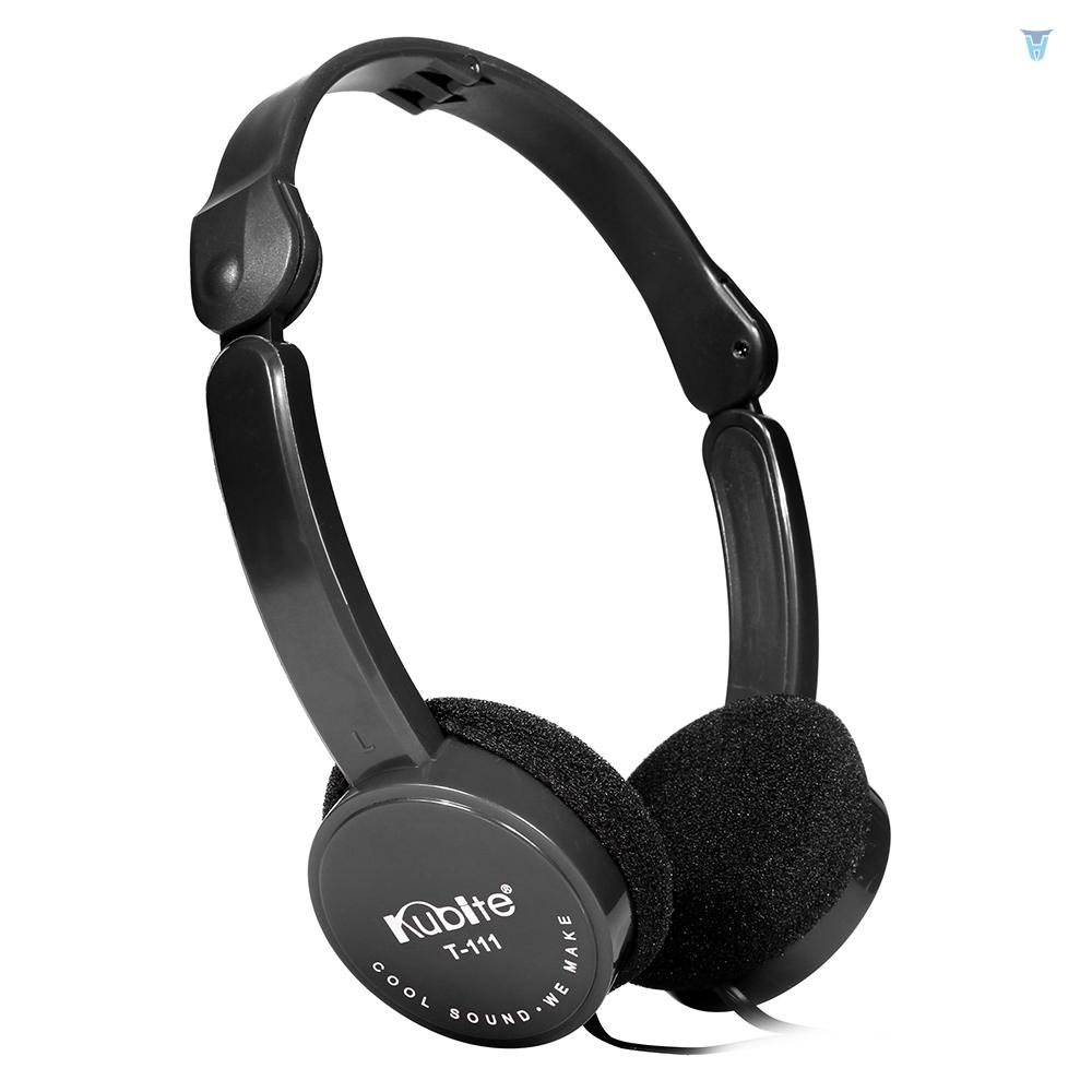 Tai Nghe Chụp Tai KUBITE T-111 Jack 3.5mm Có Thể Gập Lại Kèm Micro Chuyên Dụng Chơi Game MP4 MP3