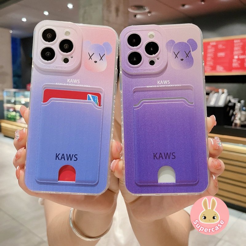 Ốp Điện Thoại TPU Mềm Hình KAWS Có Ngăn Đựng Thẻ Samsung Galaxy S23 S222 S21 Ultra Plus S21 S20 FE S10 5G Note 20 Ultra Pro 10 + 9 8