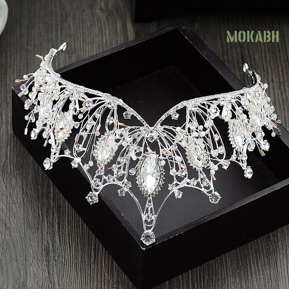 Băng Đô Cài Tóc Hình Vương Miện Có Đính Đá Lấp Lánh