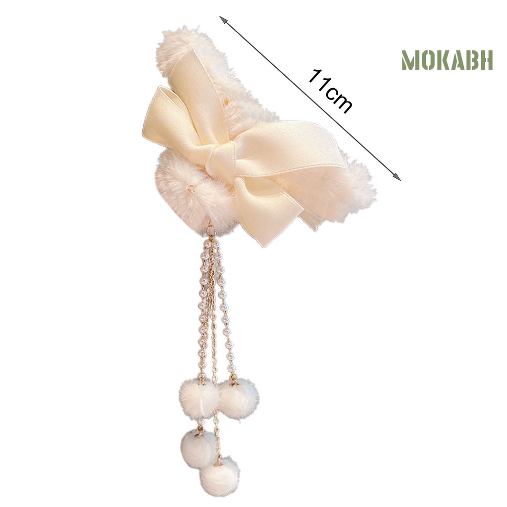 Kẹp Tóc Hình Bươm Bướm Đính Ngọc Trai Giả Dáng Dài Phong Cách Hàn Quốc Dễ Thương Dành Cho Nữ