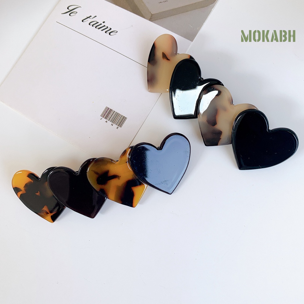 Kẹp Tóc Hình Trái Tim Nhiều Kiểu Dáng Thanh Lịch Chống Rơi