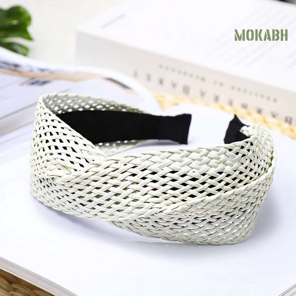 Băng Đô Cài Tóc Màu Trơn Chống Rơi Phong Cách Bohemian Dành Cho Nữ