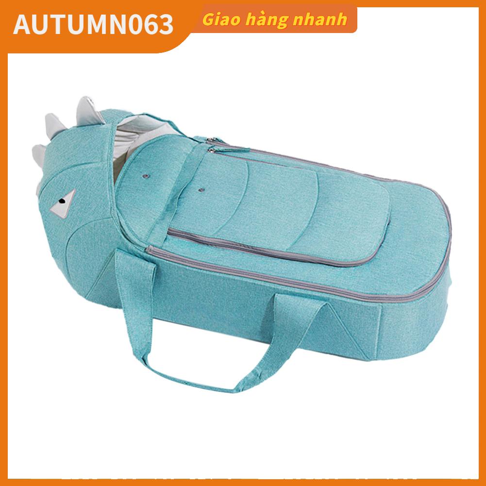 Autumn063 Di Động Giỏ Ngủ Cho Bé 3D Nệm Thiết Kế Thoải Mái Trẻ Sơ Sinh Du Lịch Giường Có Dây Đai An Toàn