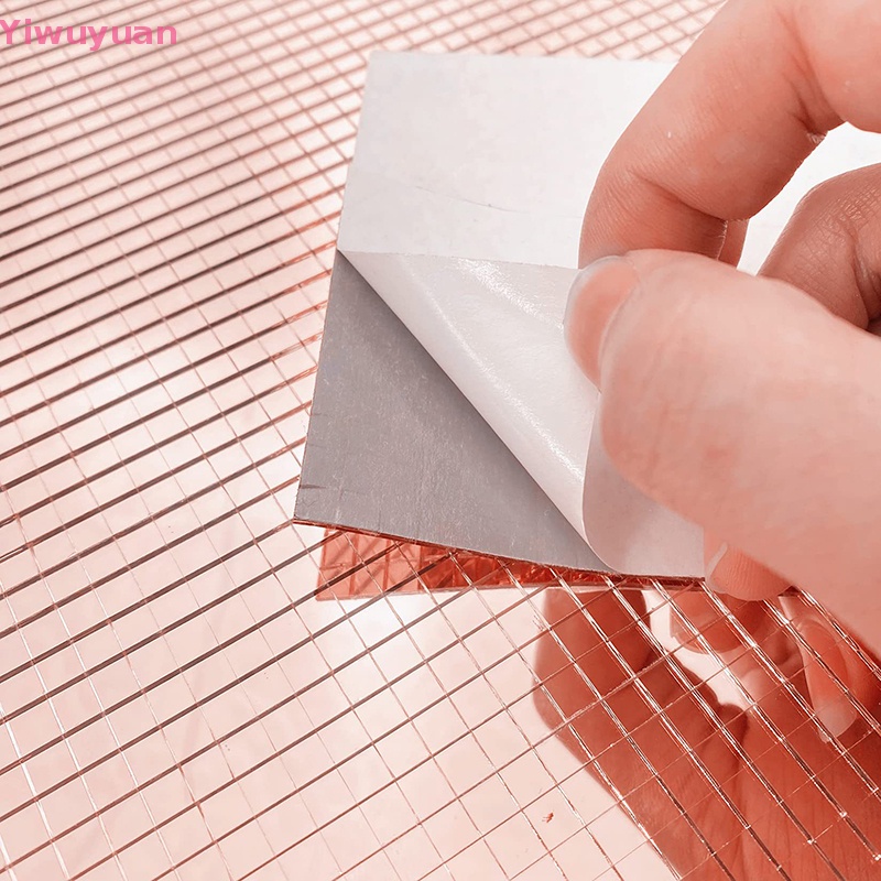 Miếng Dán Tường Trang Trí Tráng Gương Bằng Acrylic 5x5mm DIY Mới