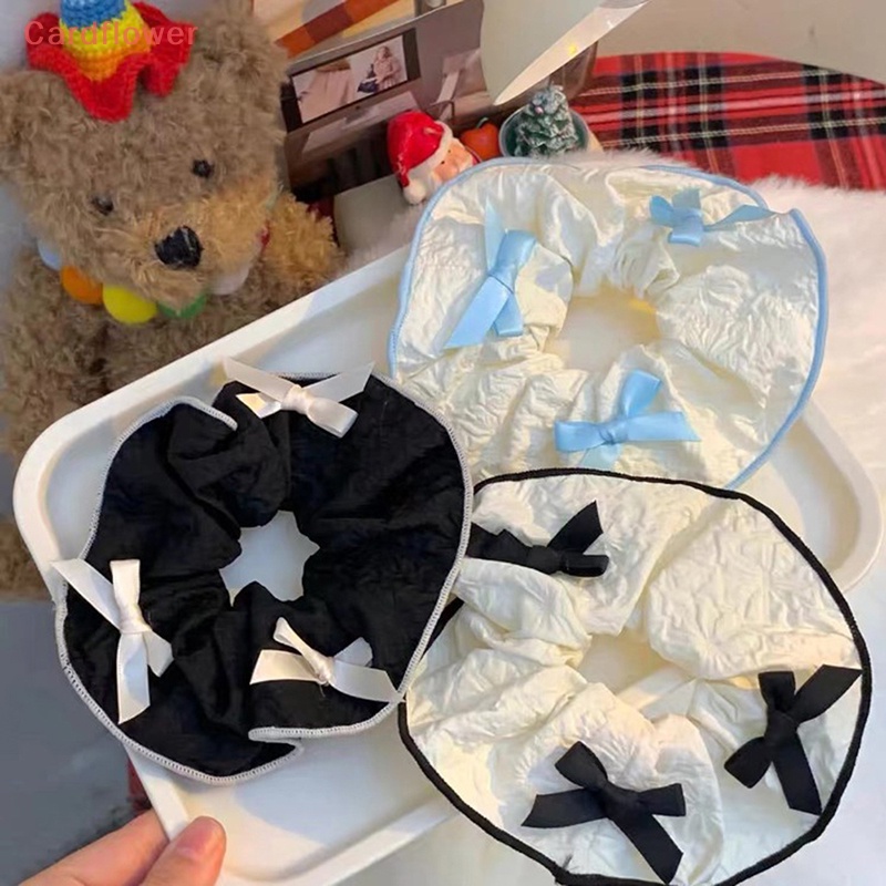 < Cardflower > Dây Buộc Tóc Chất Liệu Da Độ Co Giãn Cao Thời Trang Hàn Quốc