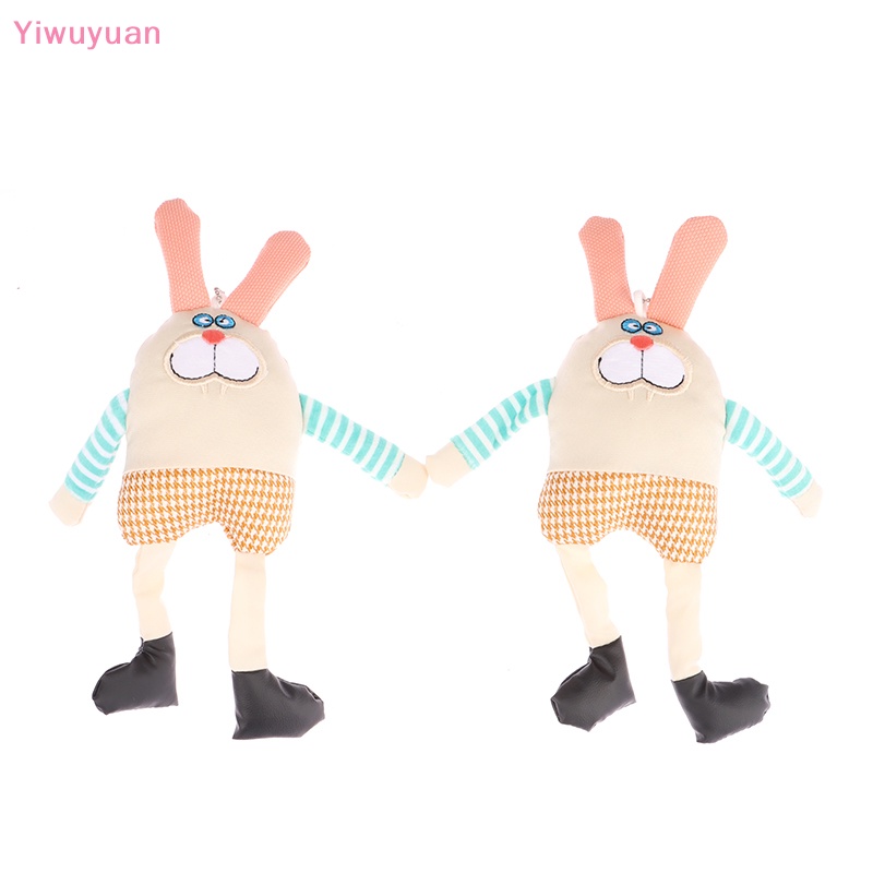 < Yiwuyuan > Móc Chìa Khóa Xe Hơi / Ba Lô / Túi Xách Hình Thỏ Nhồi Bông Dáng Dài Thích Hợp Làm Quà Tặng