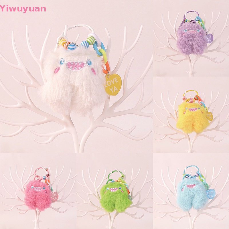 < Yiwuyuan > Móc Khóa Hình Kỳ Lân Lông Xù Nhiều Màu Trang Trí Ba Lô Xe Hơi Ch