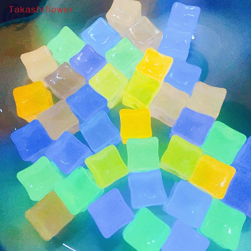 Set 4 Mô Hình Đá Viên Mini Bằng Nhựa Phát Quang Dùng Trang Trí DIY