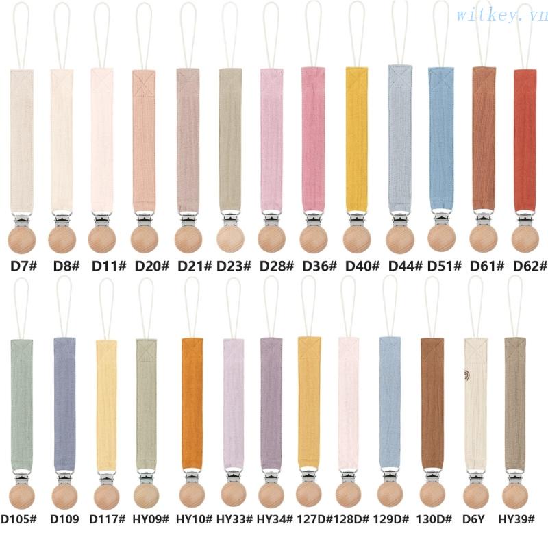 Dây Đeo Núm Vú Giả Bằng Cotton Mềm Mại Có Kẹp Tiện Dụng Cho Bé Sơ Sinh