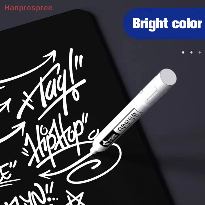 Hanprospree > Bút Đánh Dấu Màu Trắng Ngòi Dày Chống Thấm Nước Nghệ Thuật Đặc Biệt Nhanh Khô Bằng Cao Su Kim Loại Đánh Dấu Graffiti Động