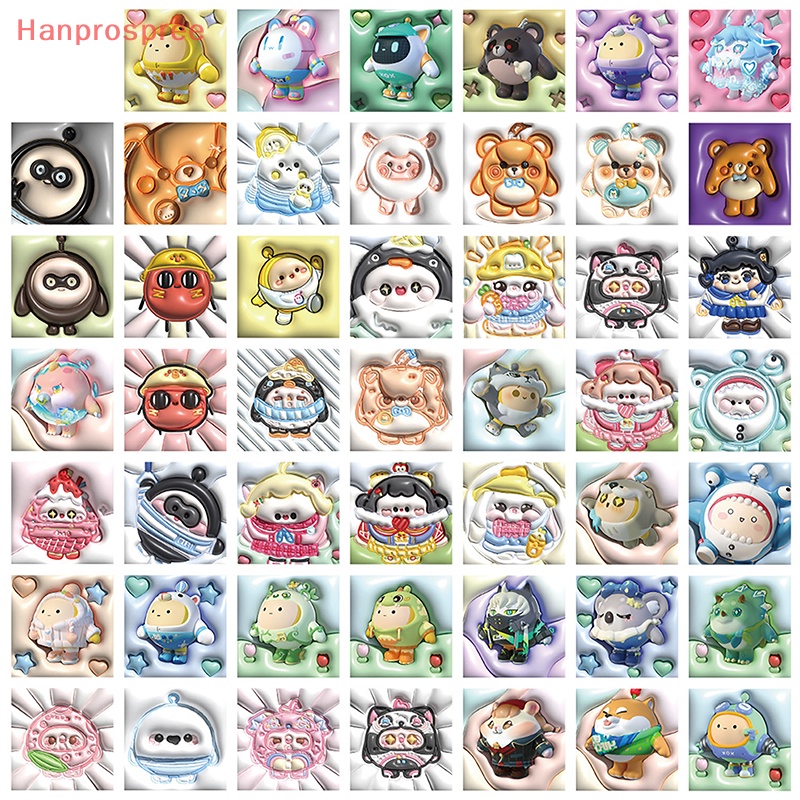 Bộ 62 Miếng Dán 3D Hình Trứng Dễ Thương Trang Trí Laptop / Ván Trượt / PC