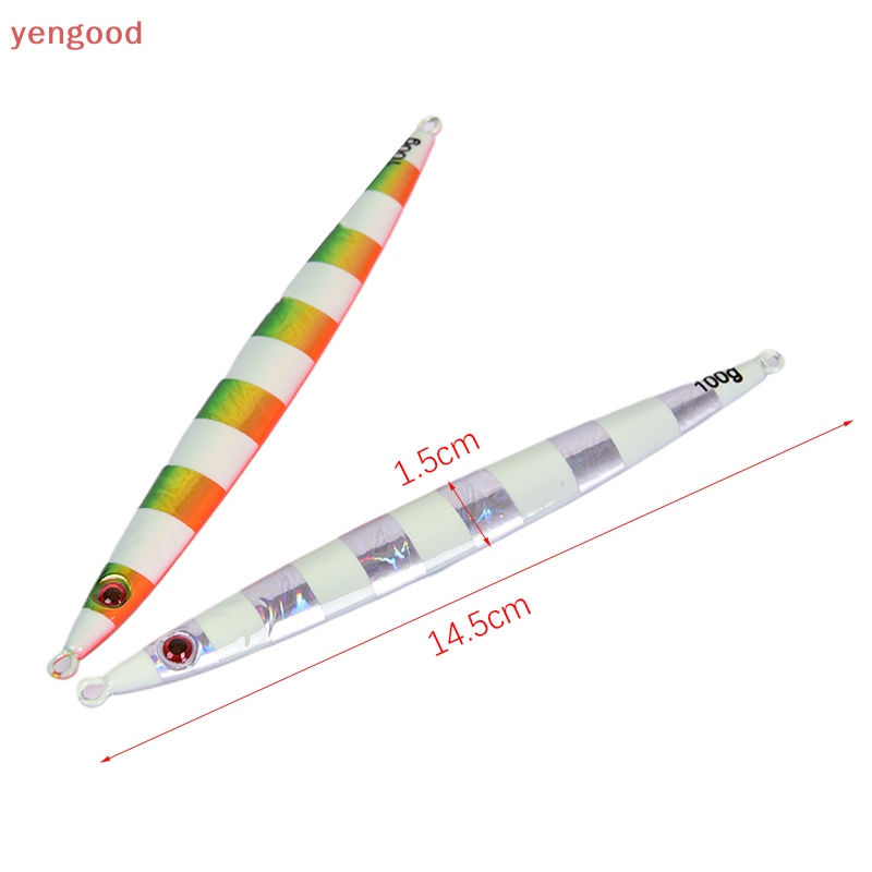 Mồi Câu Cá Giả Bằng Kim Loại Phát Sáng Trọng Lượng 100g