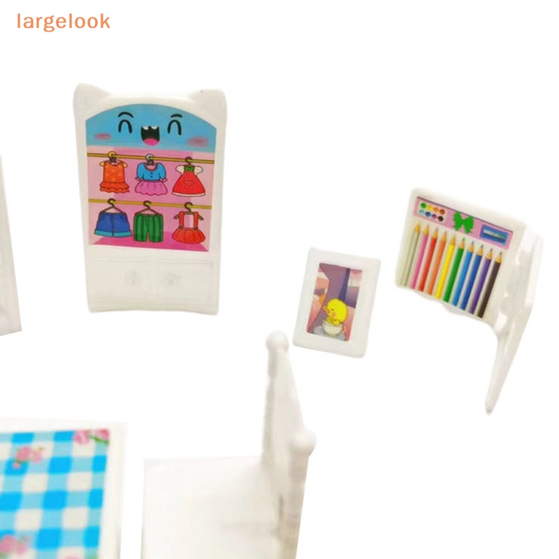 Set 8 Mô Hình Nội Thất Mini Tỉ Lệ 1 / 6 16cm Trang Trí Nhà Búp Bê